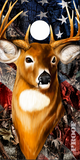 Deer Buck Head Flag Camo UV Direct Print Cornhole Tops