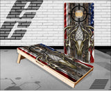 Deer Buck Skull Diamond Plate Camo Cornhole Boards