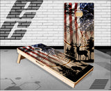 Deer Buck Turkey Hunting Flag Wood Cornhole Boards