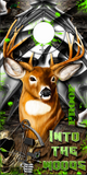 Deer Head Camo Reaper Splashes Cornhole Wrap
