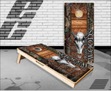 Deer Skull Camo Death Vines Cornhole Boards