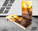 Deer Sunset Cornhole Boards