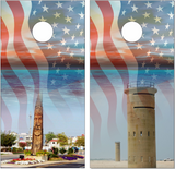Delaware landmarks Cornhole Wrap