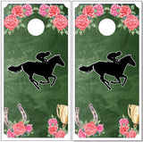 Derby Flowers Cornhole Wrap