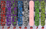 Digital Camo Snowboard Vinyl Wrap Graphic Decal Sticker