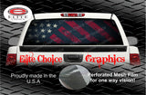 Distressed American Flag Grunge Rear Window Wrap