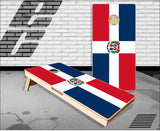 Dominican Republic Flag Flat Cornhole Boards
