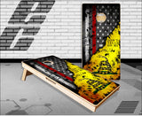 Don't Tread On Me Firefighter Flag Cornhole Boards
