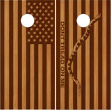 Don't Tread On Me Jack Flag Cornhole Wrap