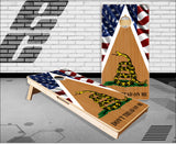 Don't Tread On Me Wood Cornhole Boards