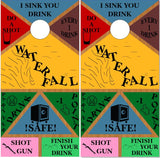 Drinking Game Waterfall UV Direct Print Cornhole Tops