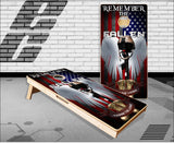 Fallen Heroes Flag Patriotic Cornhole Boards