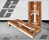 Family Est Date Wood Cornhole Boards