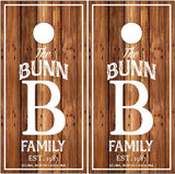 Family Established Date Wood UV Direct Print Cornhole Tops