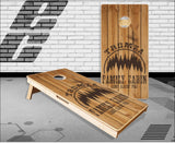 Family Name Camp Wood Cornhole Boards