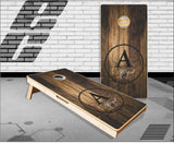 Family Name Circle Barn Wood Est Date Cornhole Boards