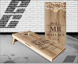 Family Name Est Bokah Wood Cornhole Boards