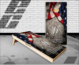 Family Name Flag Cornhole Boards