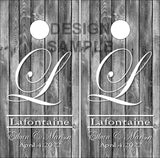 Family Wood Name UV Direct Print Cornhole Tops