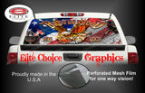 Firefighter War Eagle Flag Rear Window Wrap