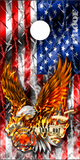 Firefighter Diamond Plate Eagle Cornhole Wrap