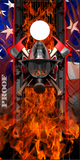 Firefighter Face Shield Flag Flames Cornhole Wrap