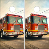 Firetruck Cornhole Wrap