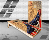 Flag Pull Constitution Cornhole Boards