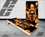 Flaming Skulls Cornhole Boards