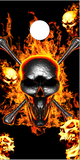 Flaming Skulls UV Direct Print Cornhole Tops