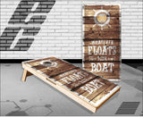 Float Your Boat Nautical Beach Cornhole Boards