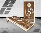 Floral Family Name Wood Cornhole Boards