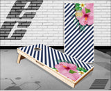 Flower Stripes Cornhole Boards