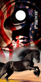 Friesian Horse Boots Cornhole Wrap