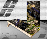 Gadsden Flag Double Thin Blue Line Cornhole Boards