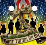 Gadsden Flag Patriotic Double Cornhole Wrap