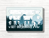 Get Outdoors Bigfoot Wood Print