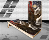 Ghost Ducks American Flag Cornhole Boards