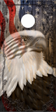 Ghost Eagle American FLag Wood Cornhole Wrap