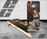 Ghost Pin Up Girl Cornhole Boards