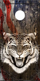 Ghost Tiger Cornhole Wrap