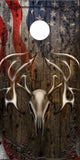Ghost Tribal Buck Skull Cornhole Wrap