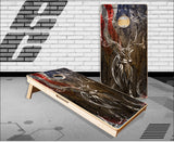 Ghost buck Lines Cornhole Boards