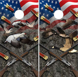 Goose Hunting Flag Cornhole Wrap