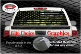 Green Camo Distressed Flag Rear Window Wrap