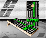 Green Lives Matter Flag Cornhole Boards