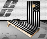 Grey Line Flag Cornhole Boards