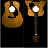 Guitar Black UV Direct Print Cornhole Tops