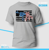 Gun Flag Tattered Unisex T-Shirt