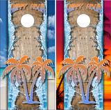 Happy Hour Beach Spill Sunset UV Direct Print Cornhole Tops